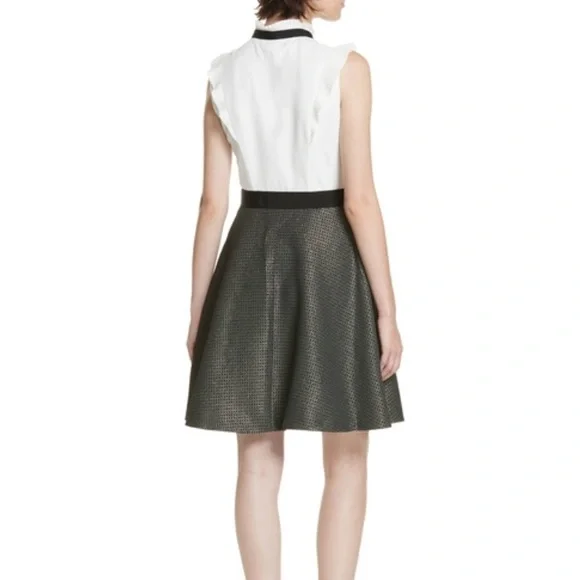 Ted Baker Black and White Midi Dress - Picture 15 of 16